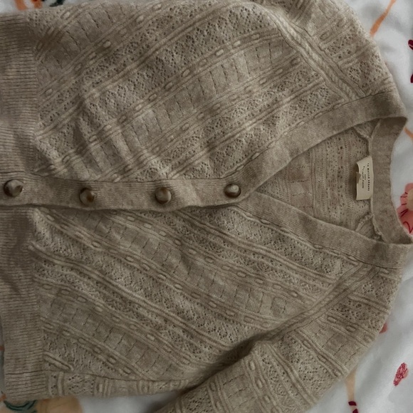 Sezane Sweaters - Sezane Beige Cardigan Sweater